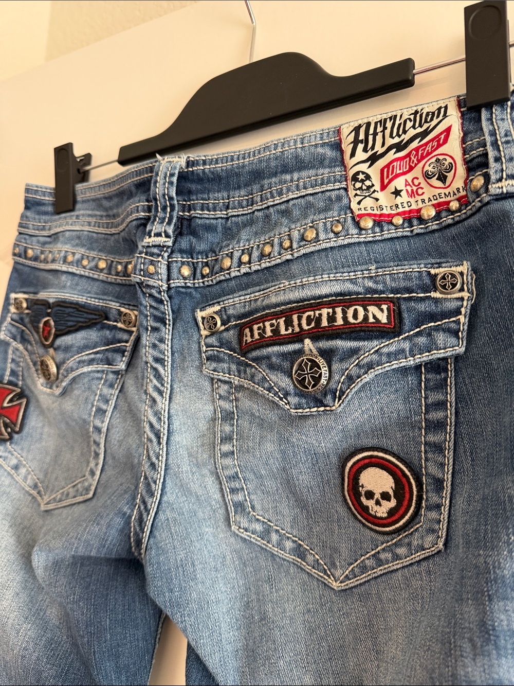 Affliction Jade Patriot Crossroad Denim Jeans Size 28 - Picture 8 of 8